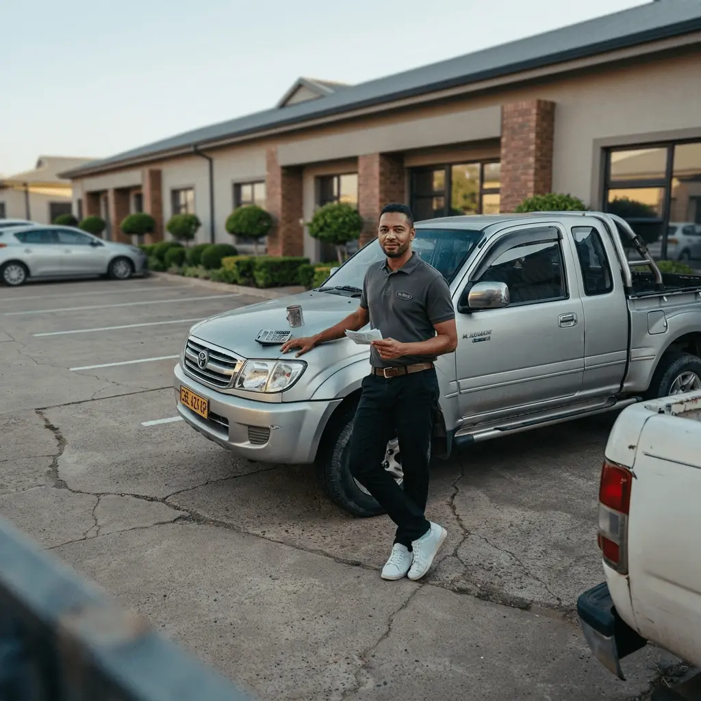 Business owner using a car-backed loan in South Africa to secure short-term business funding